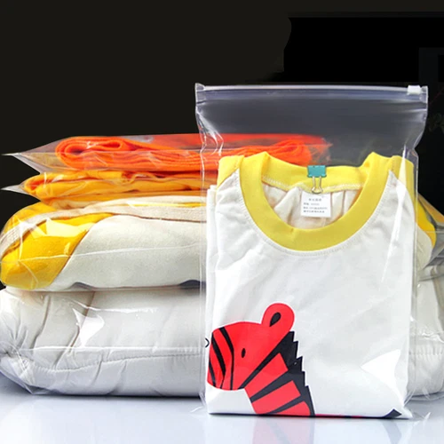 Matte Clear for Zip Clothes Self Seal Lock Plastic Bag Travel Storage Packaging - Picture 8 of 12
