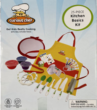 Curious Chef 25-pc Kitchen Basics Kids Cooking Set Real Tools BPA-Free