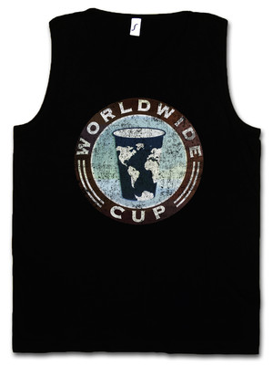WORLDWIDE CUP TANK TOP VEST FITNESS - Shameless Frank Gallagher Coffee Shop Cafe