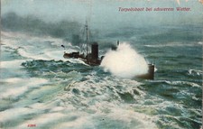 AK Torpedoboot bei schweren Wetter gelaufen  (2532A30)