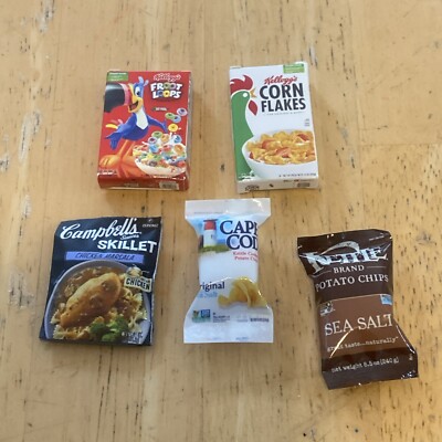 QZ Zuru Mini Brands Series 5 Froot Loops Corn Flakes Cereal Lot of 5 Miniatures