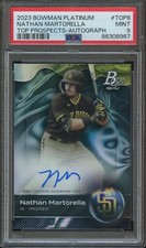 PSA9 2023 BOWMAN PLATINUM TOP PROSPECTS AUTOGRAPH NATHAN MARTORELLA RC AUTO TOP8
