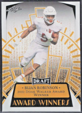 2023 Leaf Draft Award Winners #12 Bijan Robinson RC - Texas Longhorns - MINT