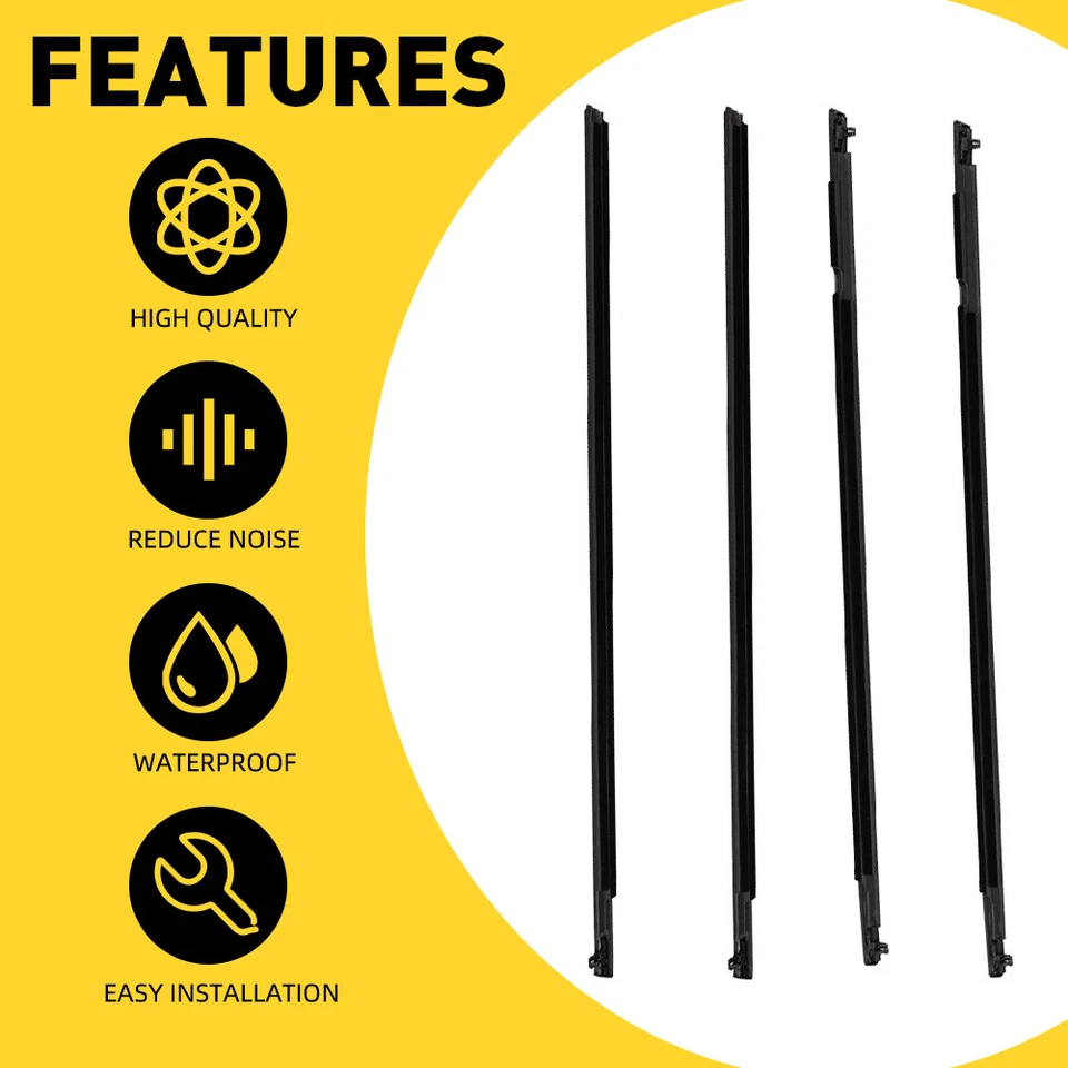 For Mazda 3 BK 04-09 Outer Weatherstrips Window Trim Belt Trim Sealing Strips - Image 4 of 4