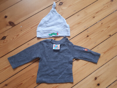 Pullover + Mütze Gr. 62 im Set Raupe Nimmersatt ERIC CARLE minimale Tragespuren 