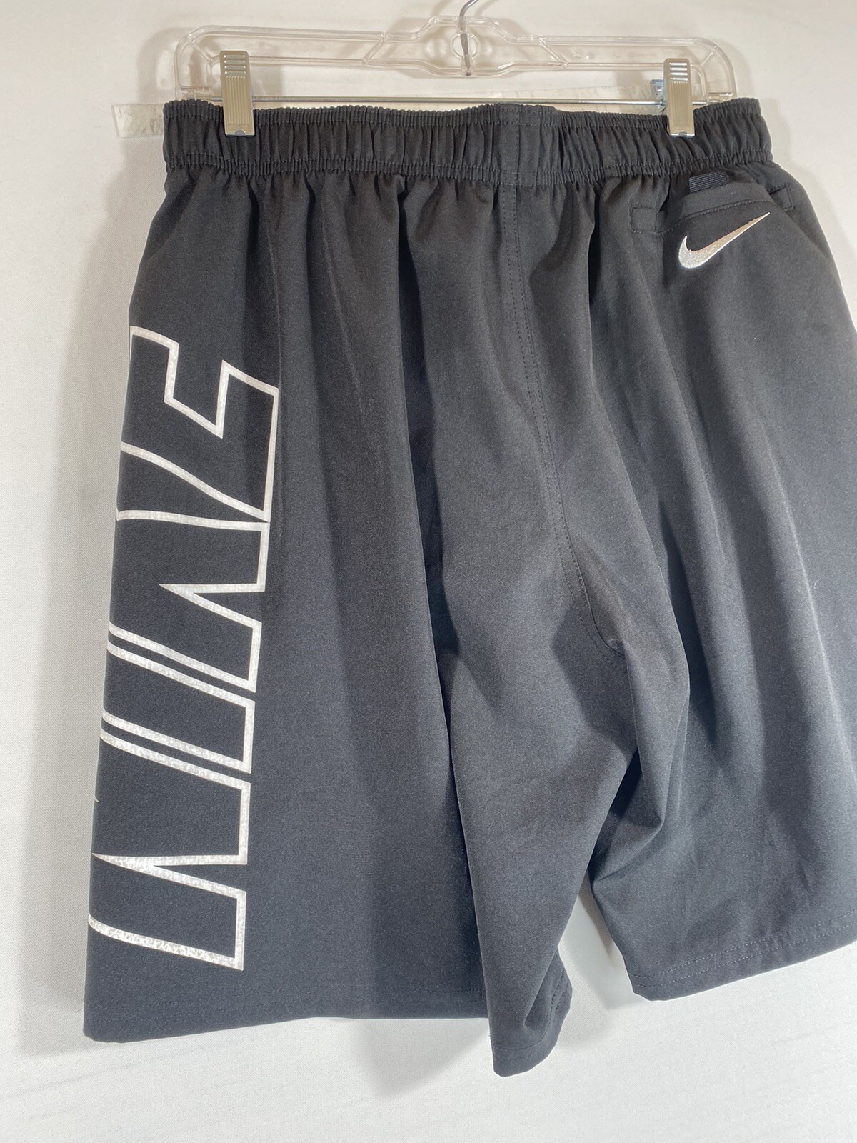 Nike Mens Large Black Athletic Large Logo Shorts Gem
