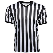 Murray Sporting Goods Men's Official Uniform Black and White Stripe V-Neck Refer