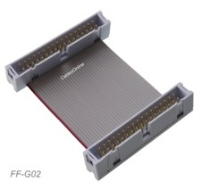 2-inch 34-Pin 2x17 2.54mm-Pitch Male to Male 34-wire IDC Flat Ribbon Cable