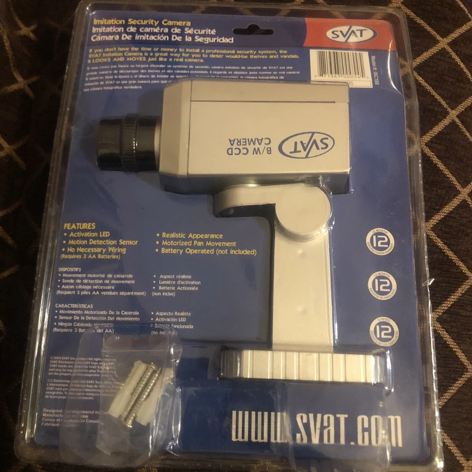 Внутренняя имитационная камера видеонаблюдения SVAT ISC100 с обнаружением движения и мигающим светодиодом - Изображение 2 из 2