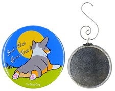 Tricolor Welsh Corgi Dog Summer Vibes Dog Ornament Gifts Collectible Accessories