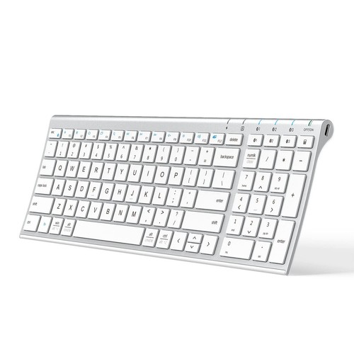 iClever BK10 Bluetooth Keyboard, Multi Device Keyboard Rechargeable Bluetooth 5. - Picture 1 of 7