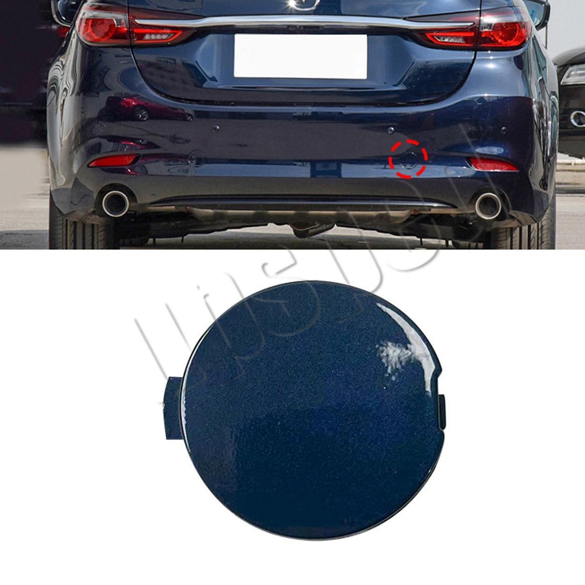 Glossy Finish Rear Bumper Towing Tow Hook Hole Cover Cap For Mazda 6 2013 2018 E - Foto 8