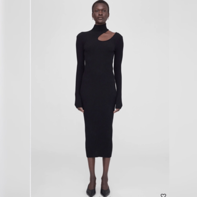 anine bing dress black ANINE BING Vida Dress in Black