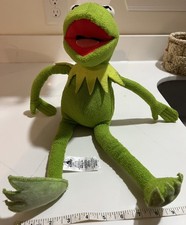 Kermit the Frog Plush Stuffed 17" Official Disney Store Muppets Jim Henson Nice