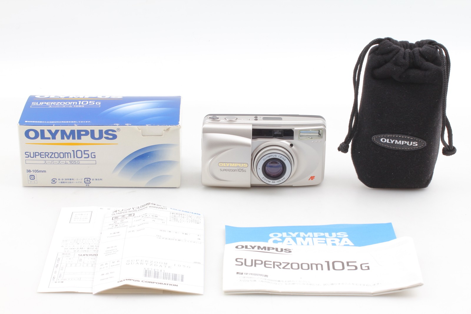 Olympus Super zoom 105G Point & Shoot 35mm Film Camera JAPAN [Top MINT in Box]