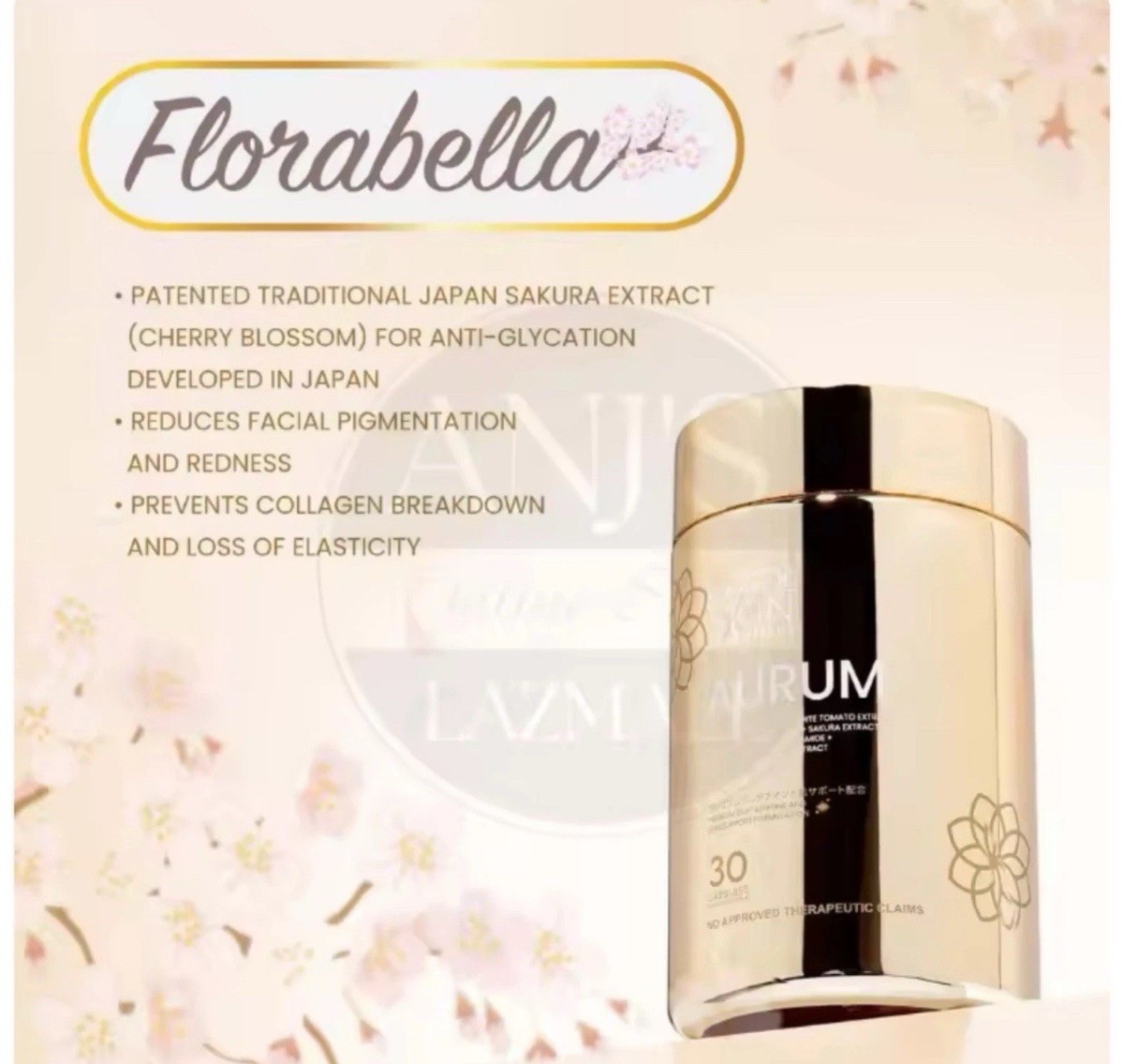 Hikari Aurum S-Acetyl Glutathione Sakura White Tomato Ceramide 30