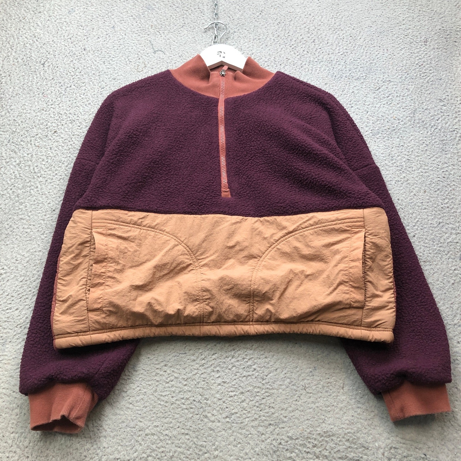 Fabletics Sherpa 1/2 Zip Pullover Sweatshirt Crop… - image 1