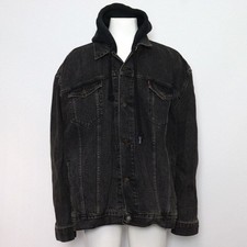 vetements Black Denim Hybrid Hoodie Trucker Jacket 59345 152318477