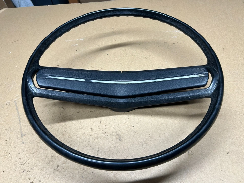 72-80 Dodge D100 W100 Adventurer Sport Truck - Steering Wheel + Horn BLACK oem - Image 4 of 4
