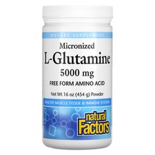 2 X Natural Factors, Micronized L-Glutamine Powder, 16 oz 454 g
