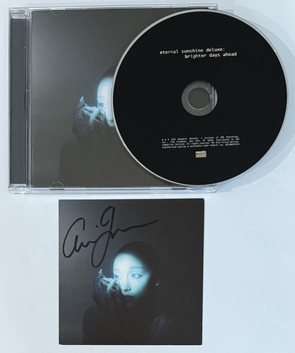 SIGNED Ariana Grande Eternal Sunshine Deluxe CD Art Card AUTOGRAPH