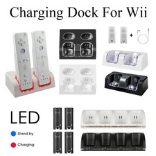 With Rechargeable Battery Charger Dock For Nintendo Wii Remote Controller
