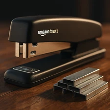 Amazon Basics Stapler with 1000 Staples, Office Stapler, 25 Sheet Capacity,