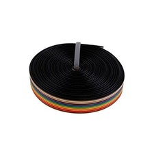Eowpower 5 M Length 10 Pin Wire Rainbow Color Flat Ribbon IDC Cable Wire