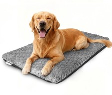 Petbobi Plush Dog Pad for Medium  Large Dogs - Soft Washable PV Fleece Dog Bed