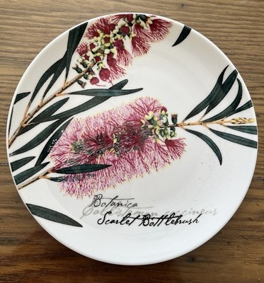 Maxwell & Williams  Scarlet Bottlebrush  The Garden Bone China Small Plate 6  
