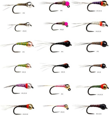36 Effictive Tungsten Bead Perdigon Nymphs Fly Fishing Flies Assortment Trout
