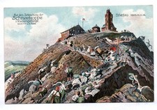 Ak Schneekoppe Scherz Wanderer Zickzackweg Riesengebirge Schlesien