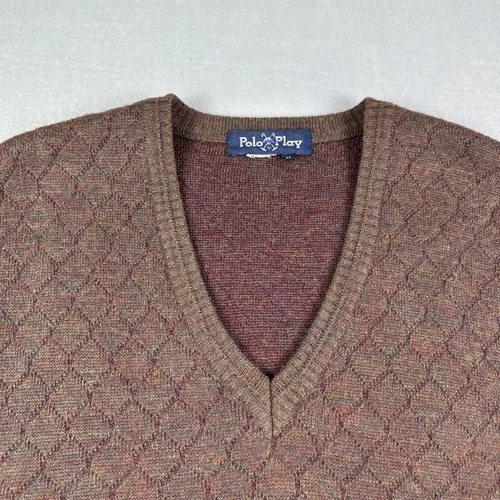 Polo Play By Ralph Lauren Wool Sweater Vest Multicolor Mens Medium image 4