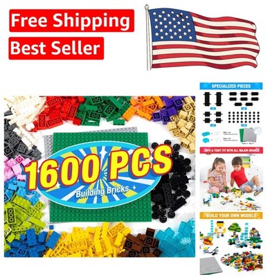 Fun 1600-Piece Building Set for Kids - Non-Toxic & Compatible with Major Brands