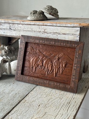 14x10 Vintage Alpine Resin Wood Look Plaque Rustic Home Decor Chalet Wall Art F