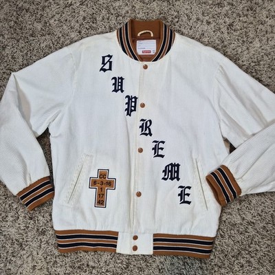Supreme Old English Corduroy Varsity Jacket | eBay