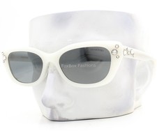 Swarovski Sunglasses SK 6019 10336G Milky Opal White Clear Crystals with Case