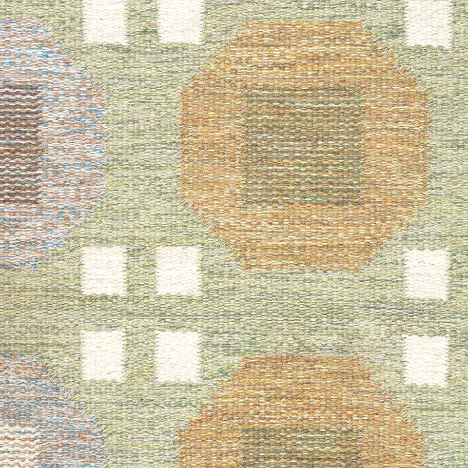 Green Flat weave Scandinavian Swedish Kilim Rug for Living Room Area Rug Bedroom - Image 3 of 4
