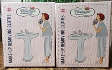 2 The Vintage Cosmetic Company Make-Up Removing Cloths (4 Total Zebra Print) NIB
