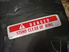 VTG AVIATION STAND CLEAR OF WING DECAL BI-PLANE TURBO PROP AIRPLANE