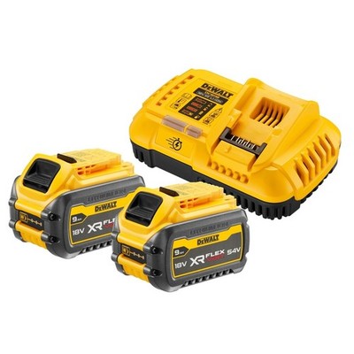 Dewalt DCB118X2 Starterset 2x Flexvolt Akku 9Ah 18V 54V mit Ladegerät Powerpack