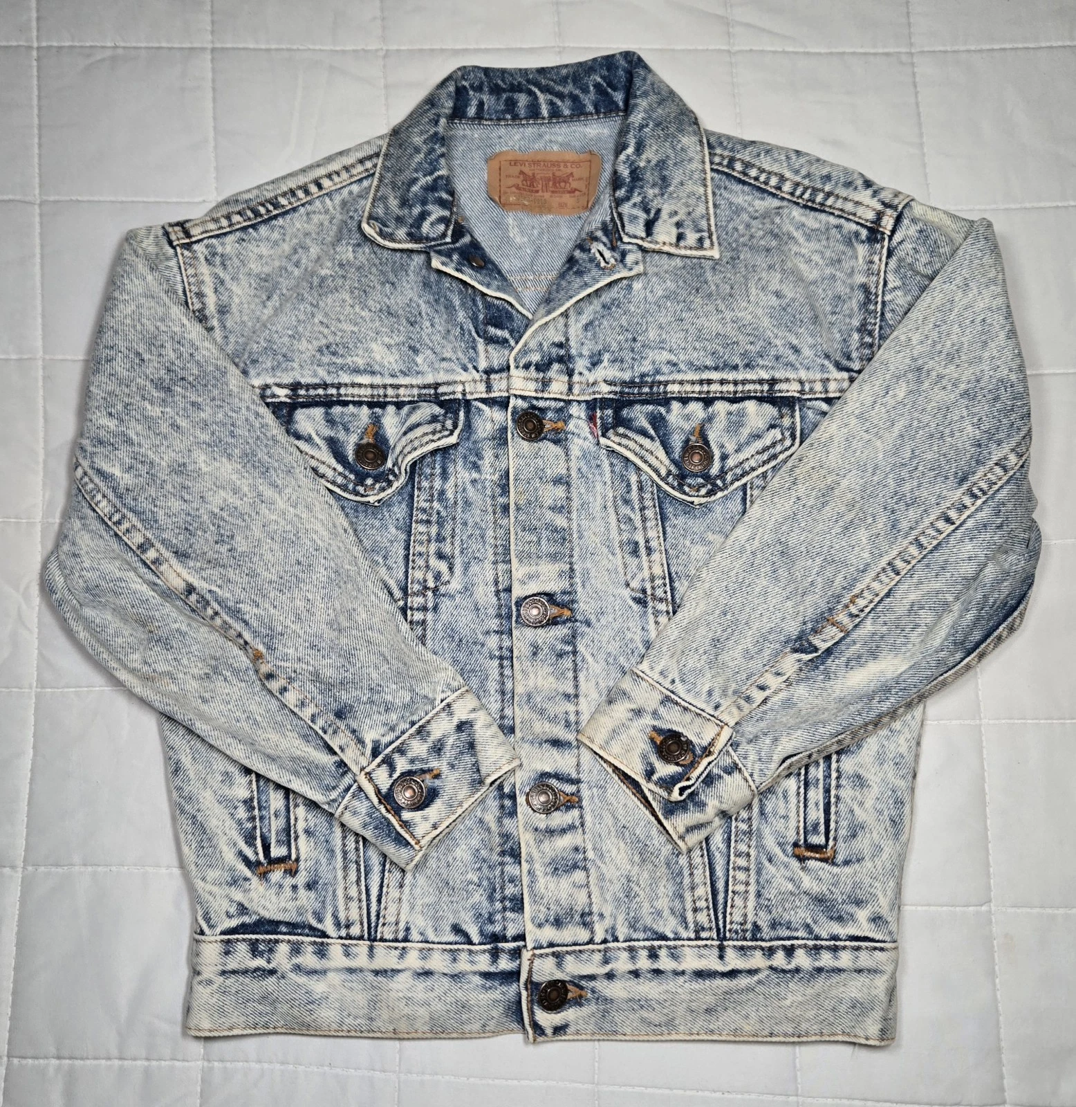 Vintage Levis Trucker Denim Jacket 57508-0218 Made in USA Size Small