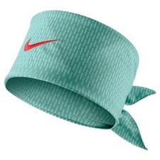 New Nike Tennis Bandana Hero Print Jade / Crimson Federer Rafa Nadal 596625-339