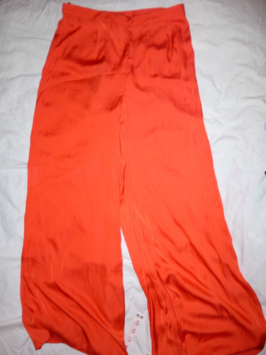 BNWT! BEAUTIFUL RIVER ISLAND SILKY BRIGHT PEPPER RED PALAZZO TROUSERS, SIZE 12 - Picture 7 of 15
