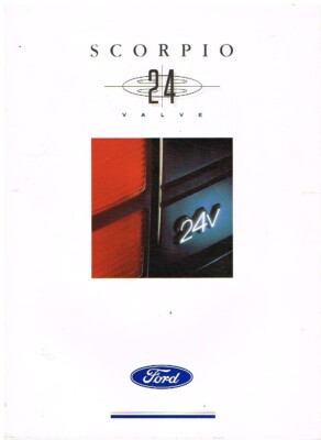 FORD SCORPIO 2.9 EFI 24V COSWORTH SALOON HATCHBACK ORIG. 1991 UK SALES BROCHURE