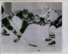 LG767 '89 Original Bruce Bisping Photo BOB BROOKE North Stars RICK MEAGHER Blues