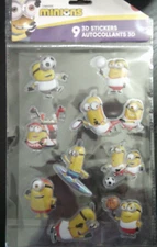 NEW 9 ct MINIONS Puffy 3D stickers