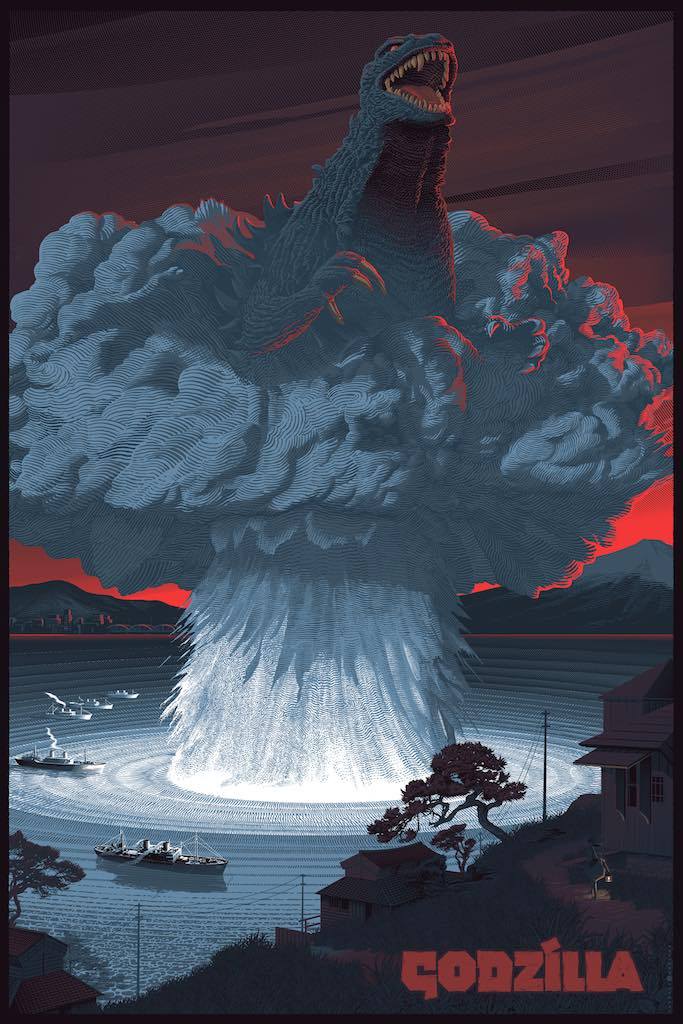 ゴジラ ポスター Laurent Durieux Godzilla by Laurent Durieux SIGNED Ltd x/350 Screen Print