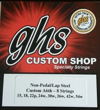 GHS Electric Lap Steel Strings A6 Tuning 15-54w