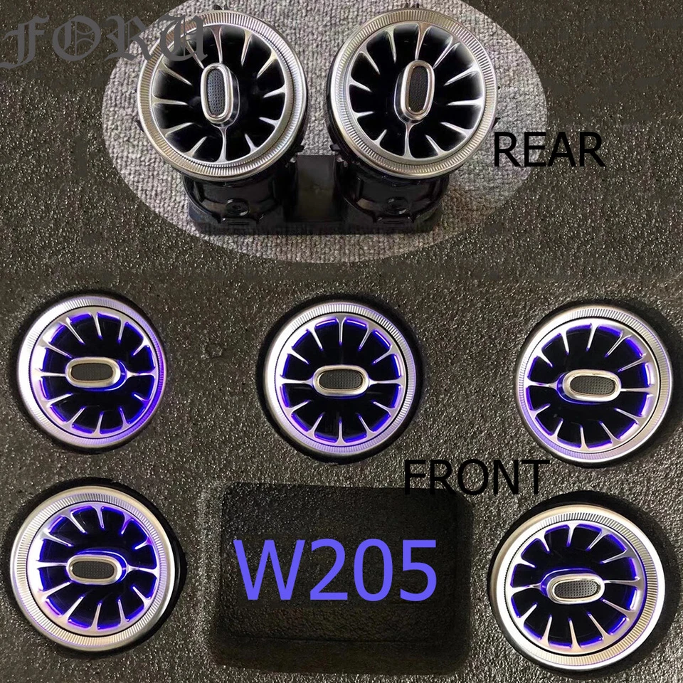 64Color Air Vent LED Ambient Light For Mercedes Benz C Class W205 GLC X253 2019+ - Image 4 of 4